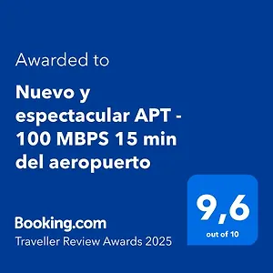 Nuevo Y Espectacular - 100 Mbps 15 Min Del Aeropuerto Apartment